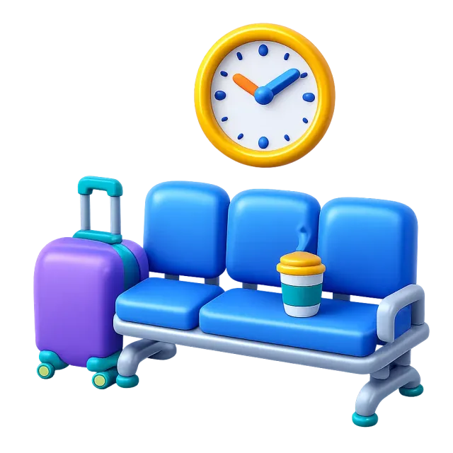 ภาพประกอบคำว่า layover (การแวะพักเปลี่ยนเครื่อง)
