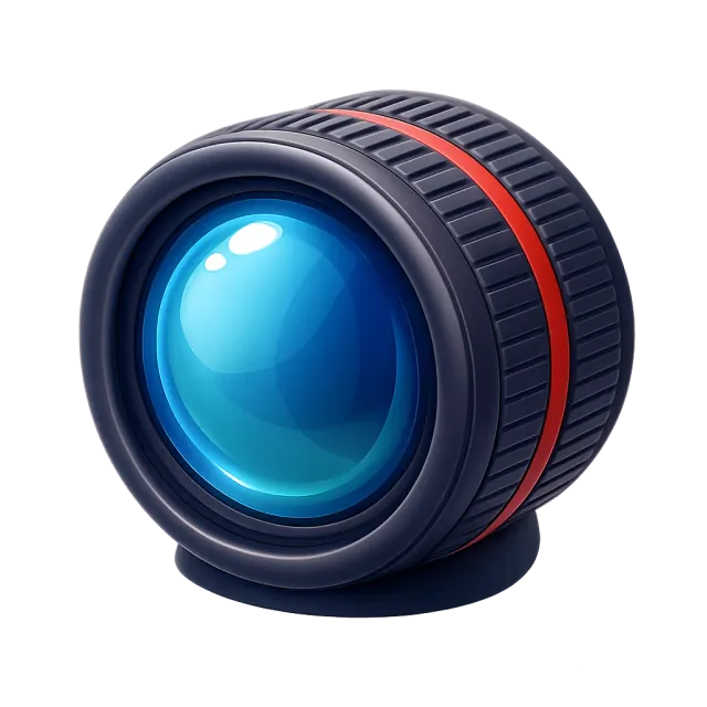 ภาพประกอบคำว่า lens (เลนส์กล้อง)