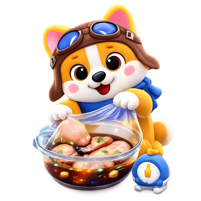 ภาพประกอบคำว่า marinate (หมัก)