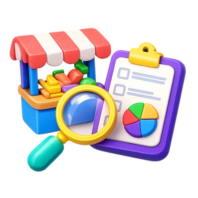 ภาพประกอบคำว่า market research (การวิจัยตลาด)