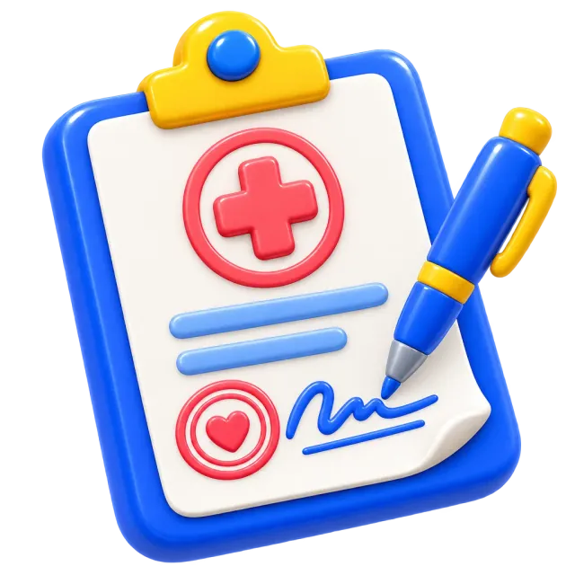 ภาพประกอบคำว่า medical certificate (ใบรับรองแพทย์)