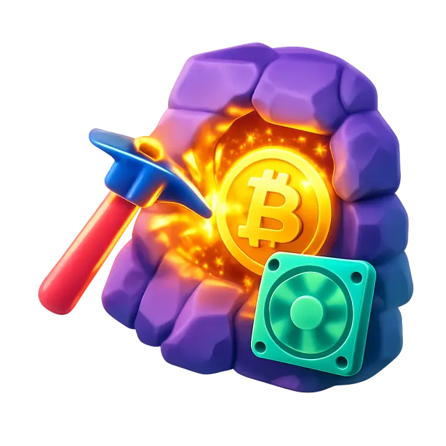ภาพประกอบคำว่า mining (การขุดเหรียญคริปโต)