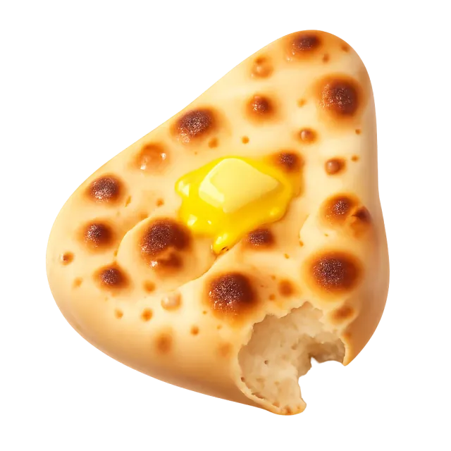 ภาพประกอบคำว่า naan (แป้งนาน (ขนมปังอินเดีย))