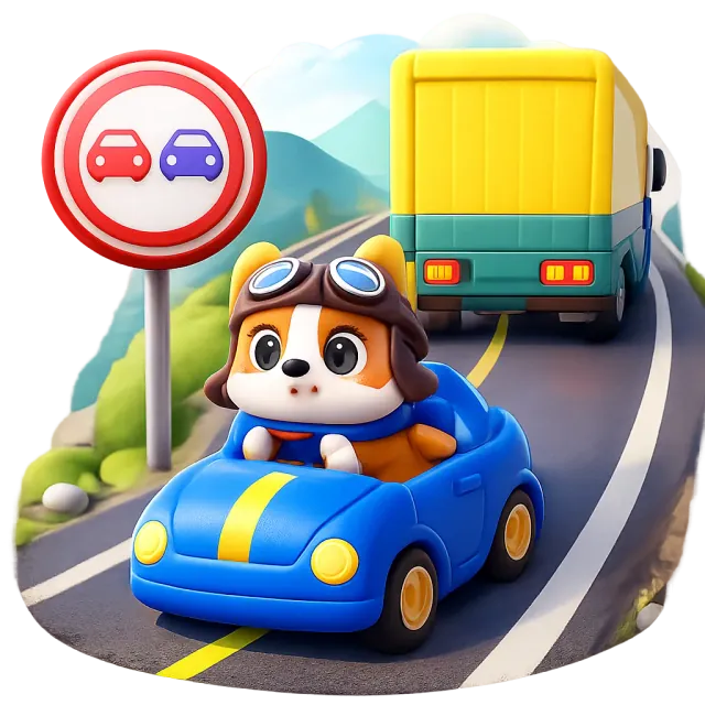 ภาพประกอบคำว่า no overtaking (ห้ามแซง)