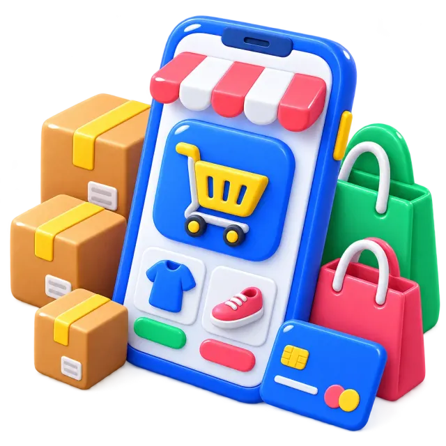 ภาพประกอบคำว่า online shopping (การช้อปปิ้งออนไลน์)