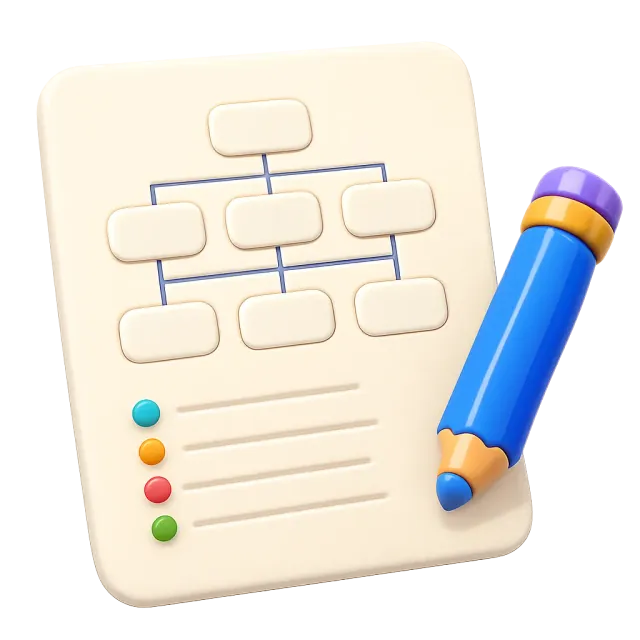 ภาพประกอบคำว่า outline (โครงร่าง (ของรายงาน))