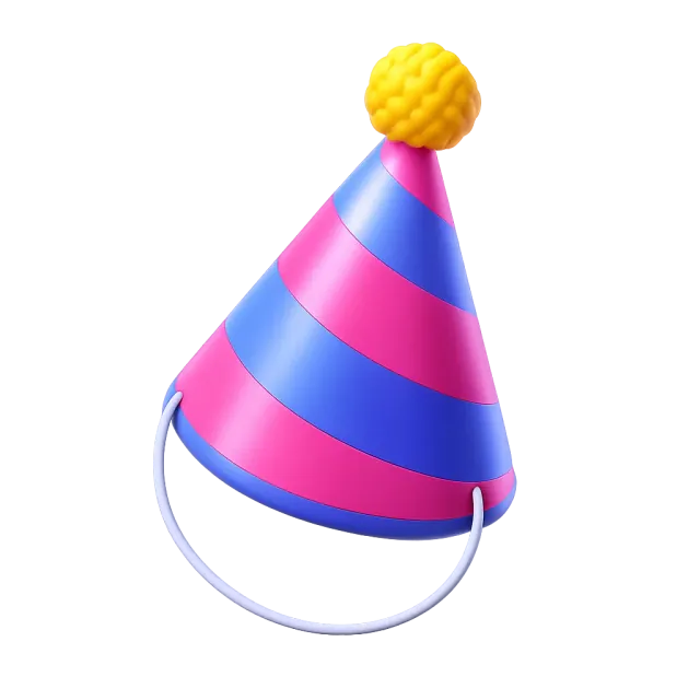 ภาพประกอบคำว่า party hat (หมวกปาร์ตี้ (หมวกกรวย))