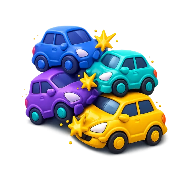 ภาพประกอบคำว่า pile-up (รถชนกันหลายคันต่อเนื่อง)
