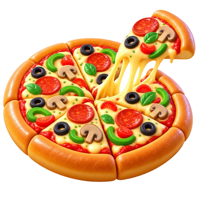 ภาพประกอบคำว่า pizza (พิซซ่า)