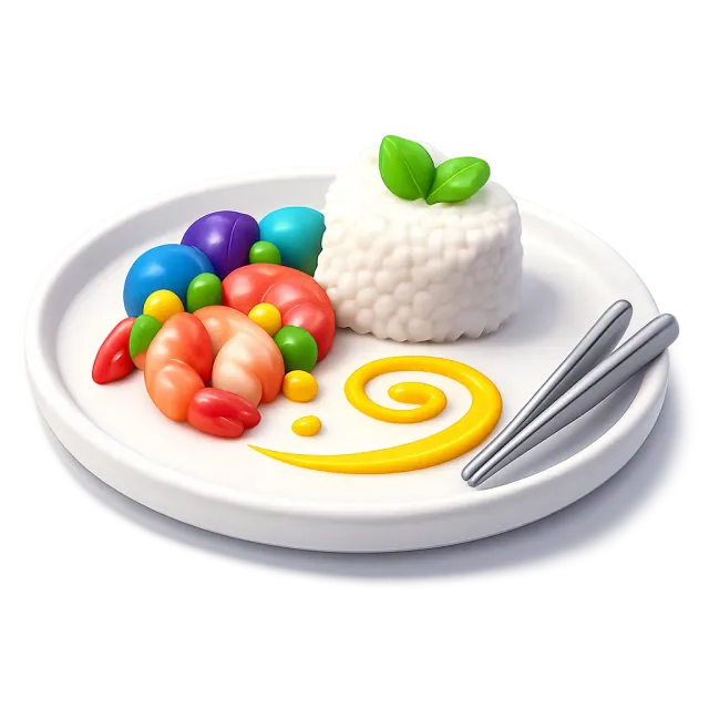 ภาพประกอบคำว่า plating (การจัดจาน)