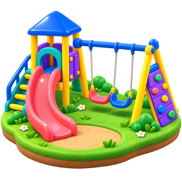 ภาพประกอบคำว่า playground (สนามเด็กเล่น)