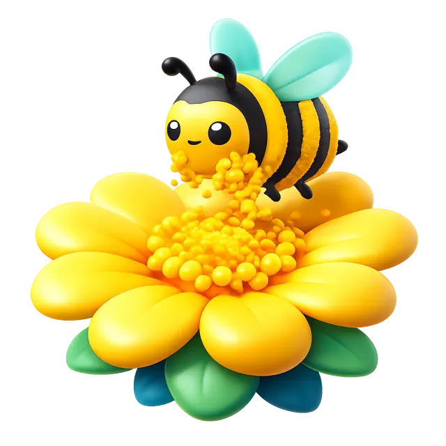 ภาพประกอบคำว่า pollen (เกสรดอกไม้ / ละอองเรณู)