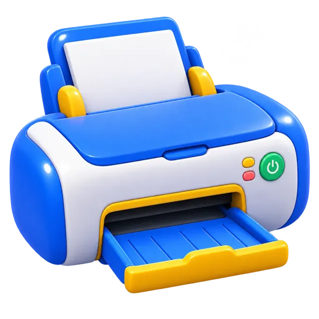 ภาพประกอบคำว่า printer (เครื่องพิมพ์ / ปริ้นเตอร์)