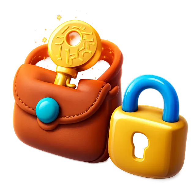 ภาพประกอบคำว่า private key (กุญแจลับสำหรับเข้ากระเป๋าคริปโต)