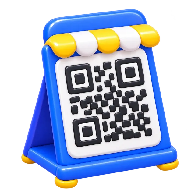 ภาพประกอบคำว่า QR code (คิวอาร์โค้ด)