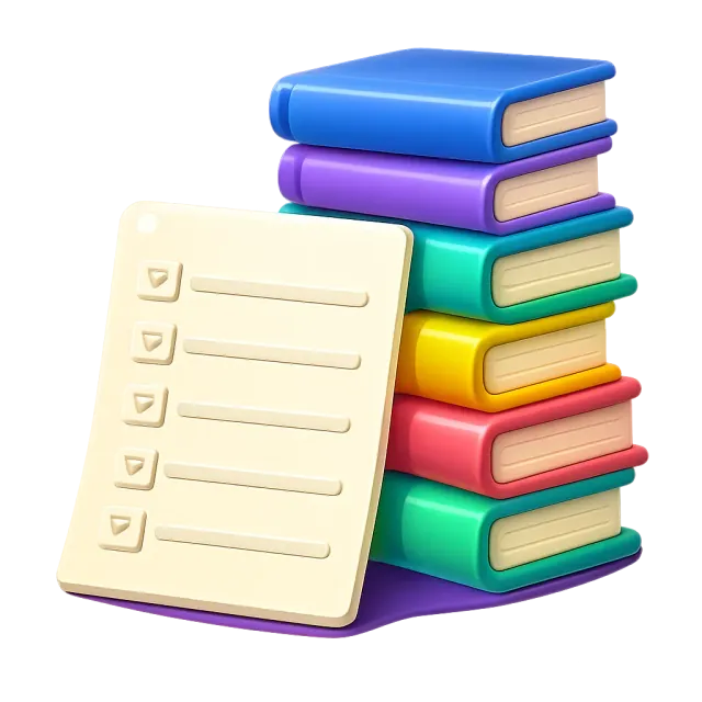 ภาพประกอบคำว่า reading list (รายการหนังสือที่ต้องอ่าน)