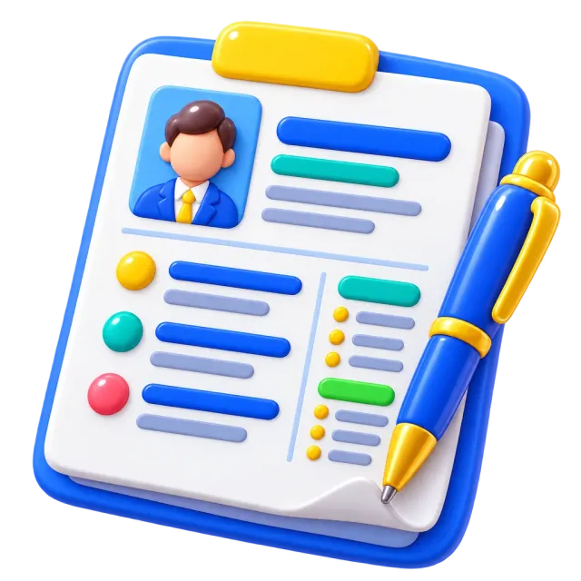 ภาพประกอบคำว่า resume (เรซูเม่ / ประวัติย่อ)