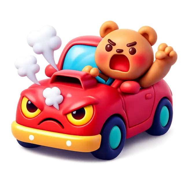 ภาพประกอบคำว่า road rage (อาการโมโหบนถนน)