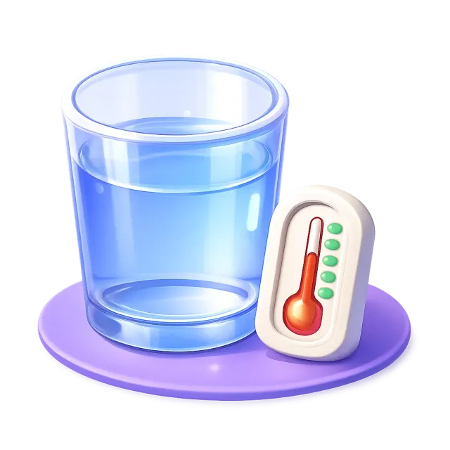 ภาพประกอบคำว่า room temperature (อุณหภูมิห้อง (ไม่ร้อนไม่เย็น))