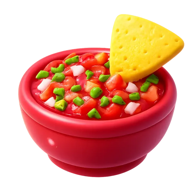 ภาพประกอบคำว่า salsa (ซอสซัลซ่า (ซอสมะเขือเทศสด))