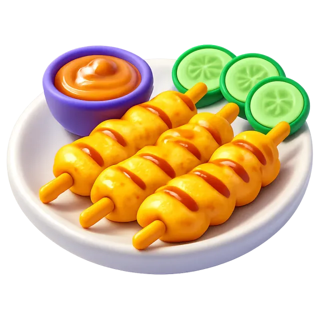 ภาพประกอบคำว่า satay (สะเต๊ะ)