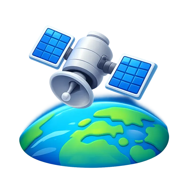 ภาพประกอบคำว่า satellite (ดาวเทียม / บริวาร)