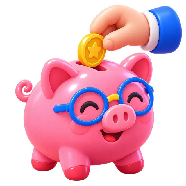 ภาพประกอบคำว่า savings (เงินเก็บ / เงินออม)