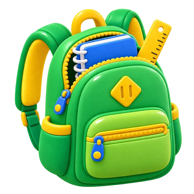 ภาพประกอบคำว่า school bag (กระเป๋านักเรียน)
