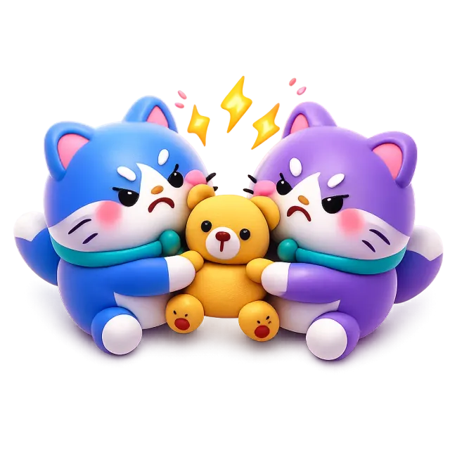ภาพประกอบคำว่า sibling rivalry (การแข่งขันระหว่างพี่น้อง)