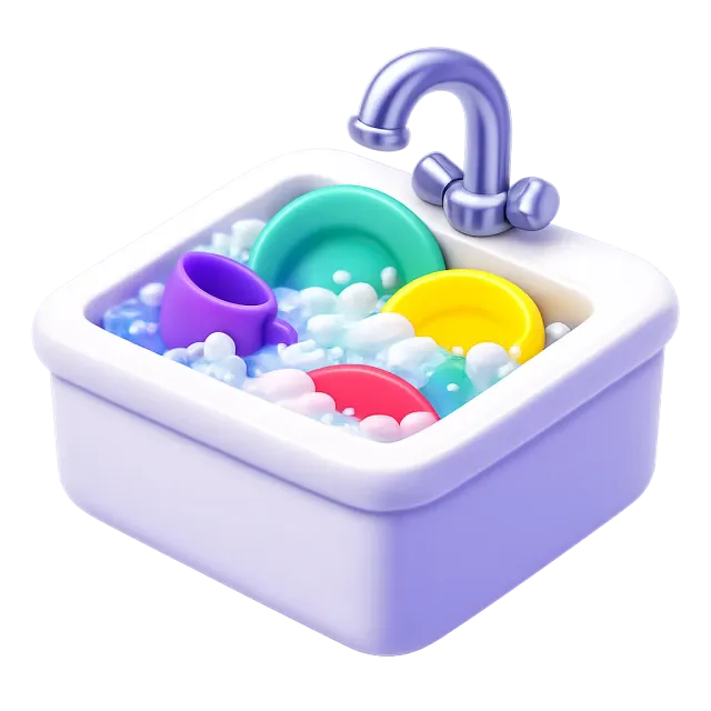 ภาพประกอบคำว่า sink (อ่างล้างจาน / จม)