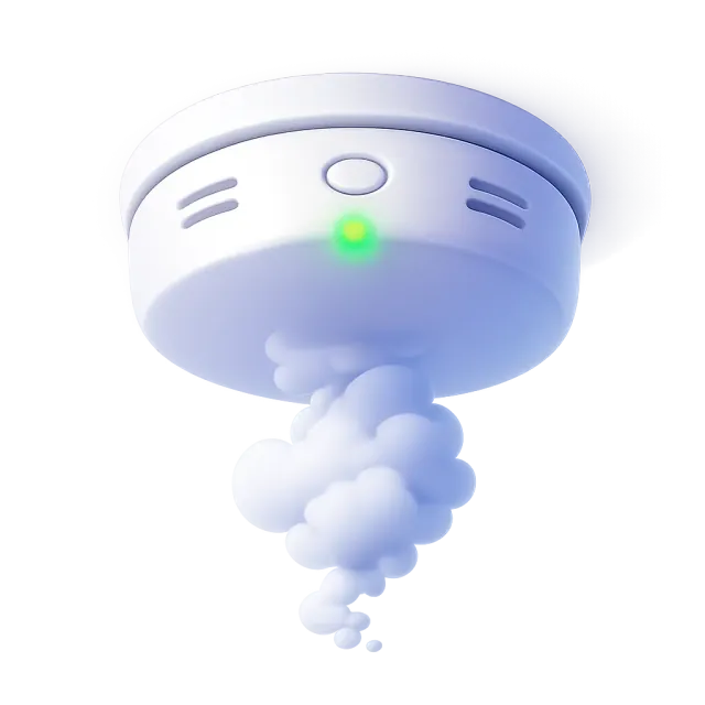 ภาพประกอบคำว่า smoke detector (เครื่องตรวจจับควัน)