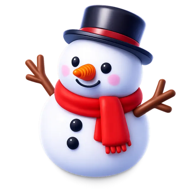 ภาพประกอบคำว่า snowman (ตุ๊กตาหิมะ)