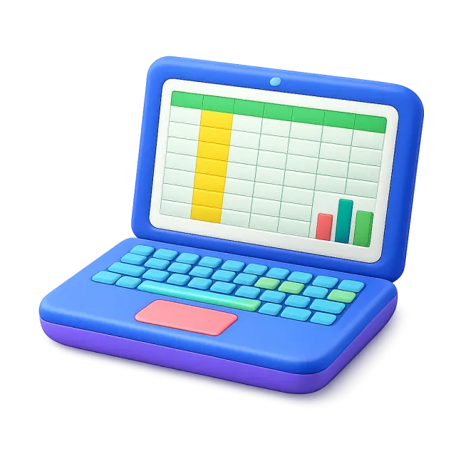 ภาพประกอบคำว่า spreadsheet (ตารางคำนวณ (Excel))