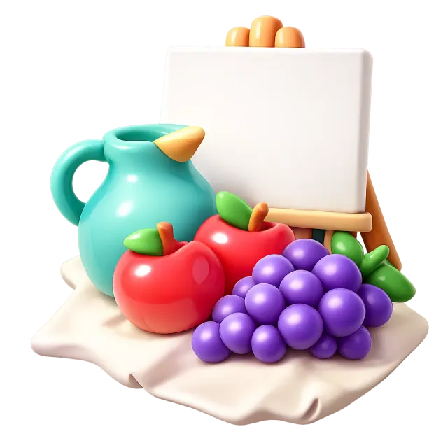 ภาพประกอบคำว่า still life (ภาพหุ่นนิ่ง)