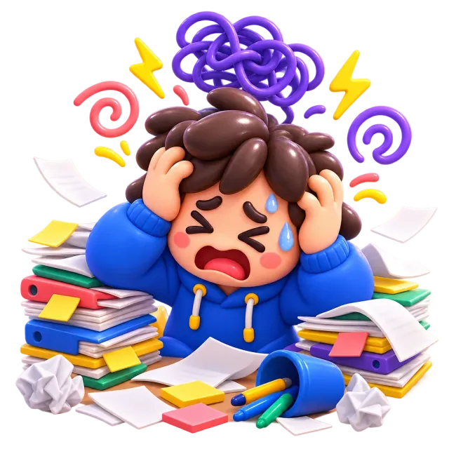 ภาพประกอบคำว่า stress (ความเครียด)