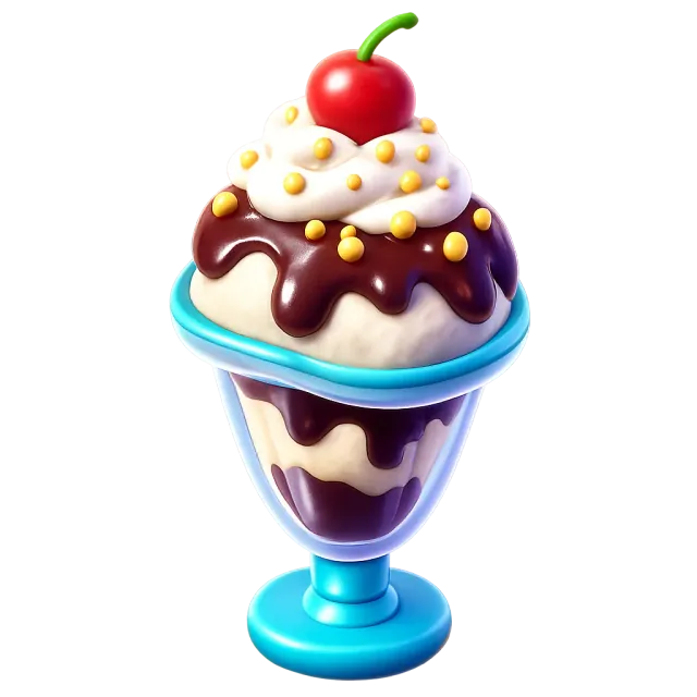 ภาพประกอบคำว่า sundae (ซันเดย์ (ไอศกรีมราดซอสและท็อปปิง))