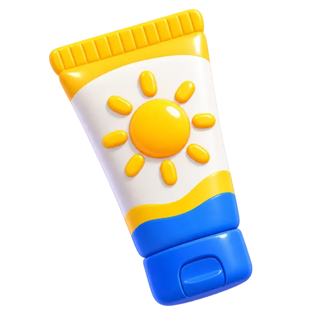 ภาพประกอบคำว่า sunscreen (ครีมกันแดด)