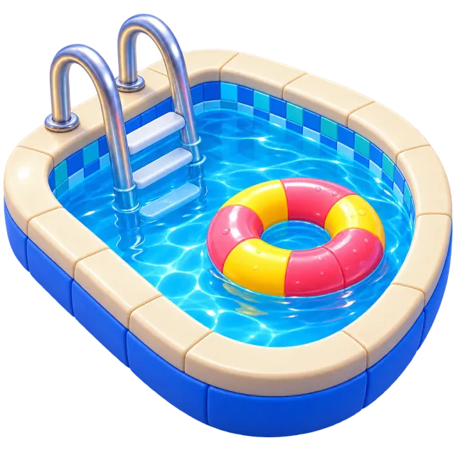 ภาพประกอบคำว่า swimming pool (สระว่ายน้ำ)