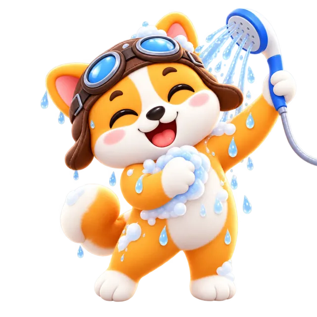 ภาพประกอบคำว่า take a shower (อาบน้ำ (ฝักบัว))
