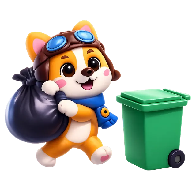 ภาพประกอบคำว่า take out the trash (เอาขยะไปทิ้ง)