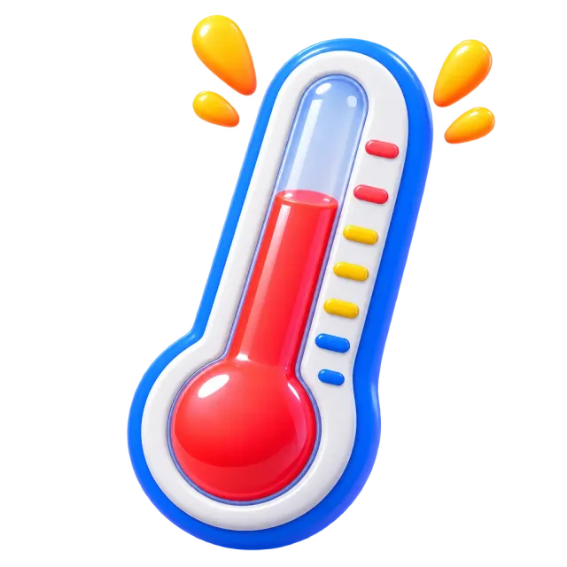 ภาพประกอบคำว่า temperature (อุณหภูมิ / ไข้)