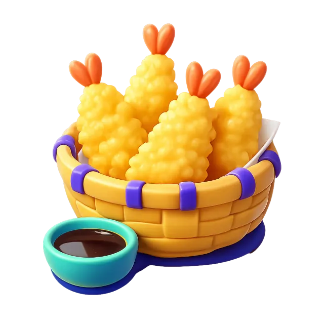 ภาพประกอบคำว่า tempura (เทมปุระ (ของทอดชุบแป้ง))