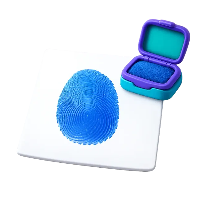 ภาพประกอบคำว่า thumbprint (ลายพิมพ์นิ้วหัวแม่มือ)