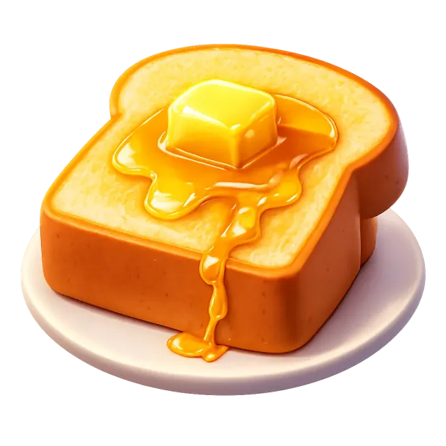ภาพประกอบคำว่า toast (ขนมปังปิ้ง)