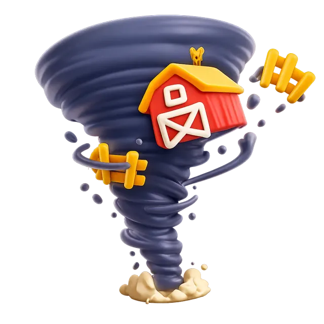 ภาพประกอบคำว่า tornado (พายุทอร์นาโด)