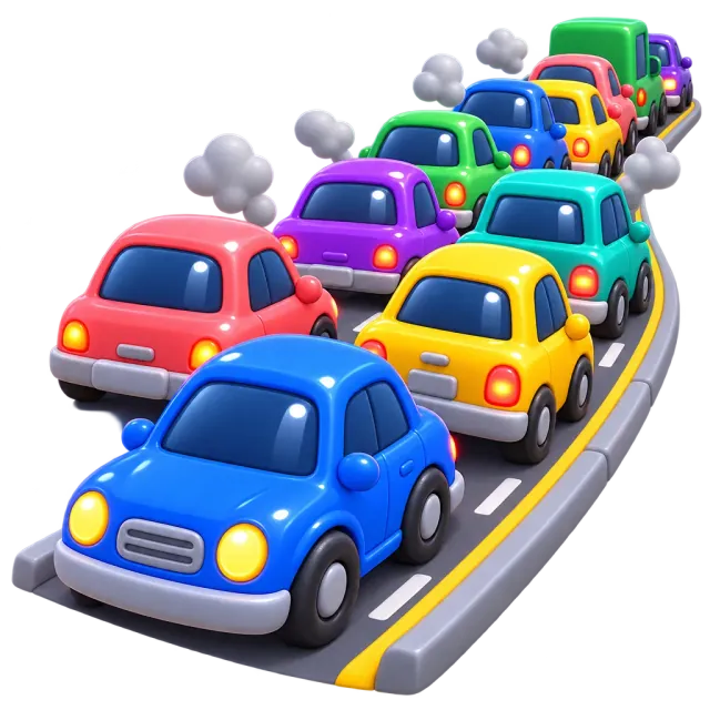 ภาพประกอบคำว่า traffic (การจราจร / รถติด)