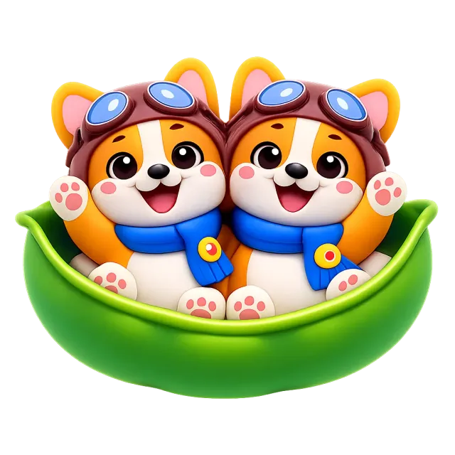 ภาพประกอบคำว่า two peas in a pod (เหมือนกันราวกับฝาแฝด)
