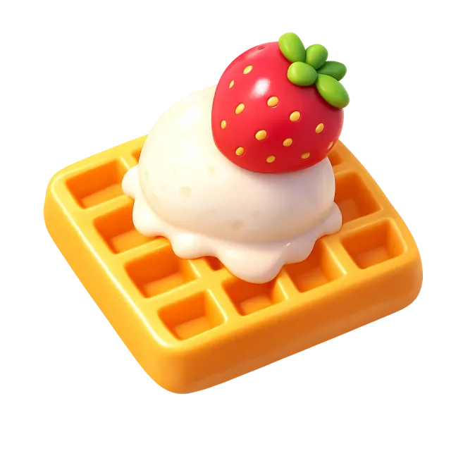 ภาพประกอบคำว่า waffle (วาฟเฟิล)