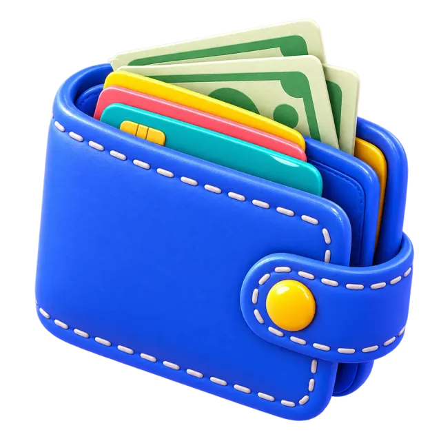 ภาพประกอบคำว่า wallet (กระเป๋าสตางค์)