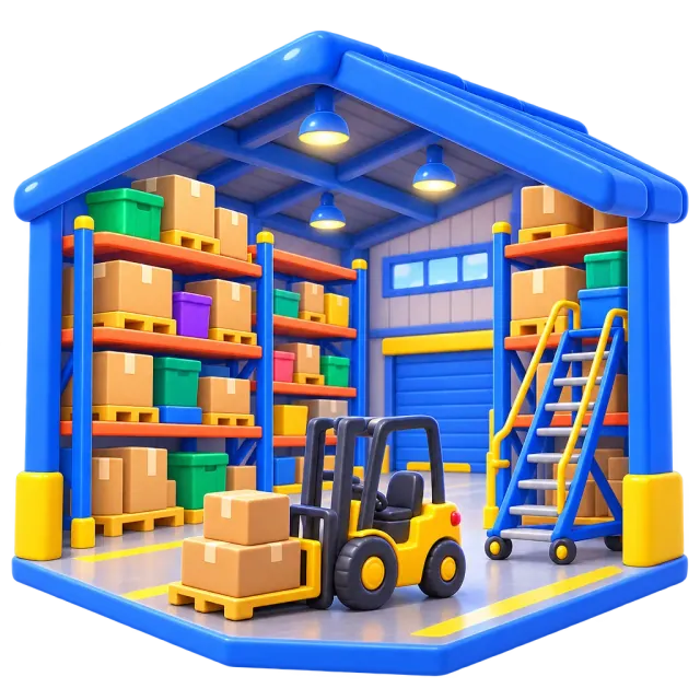 ภาพประกอบคำว่า warehouse (โกดัง / คลังสินค้า)